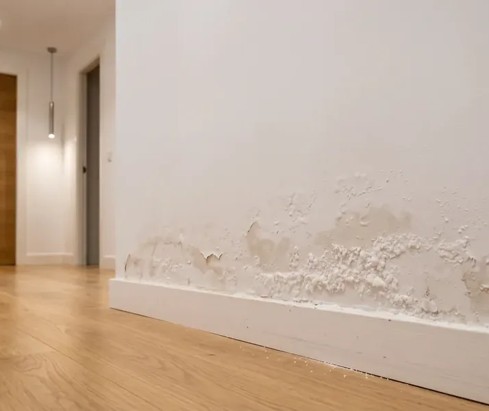 Humedad por capilaridad en muro antiguo en Euskadi